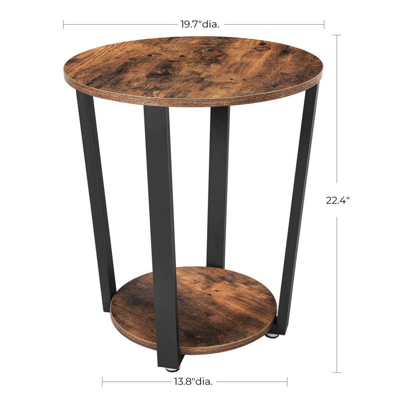 Ashtabula End Table, Rustic Brown