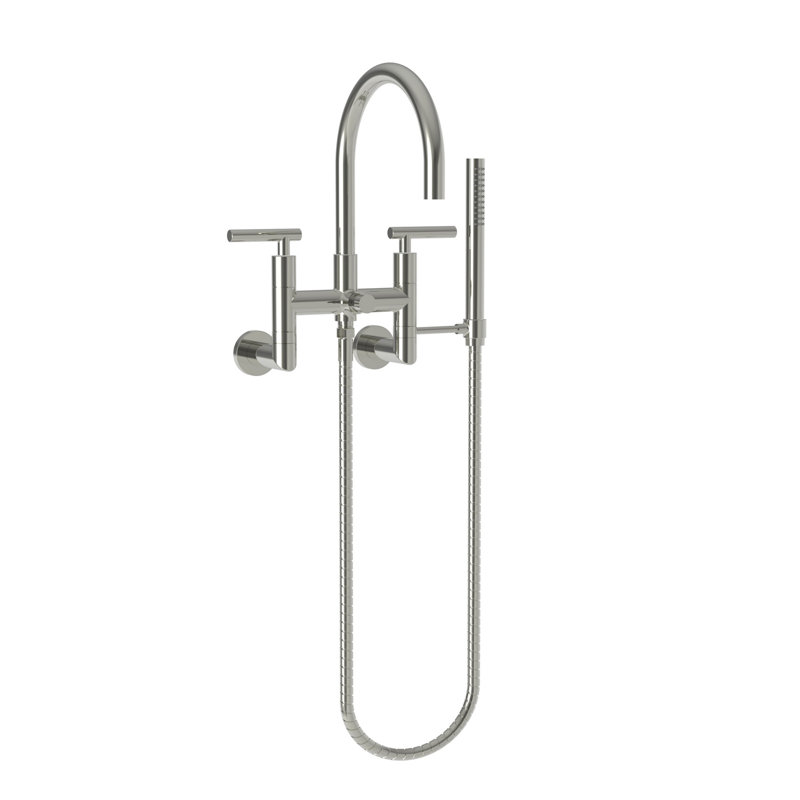 Exposed Tub & Hand Shower Set - Wall Mount, Polished Nickel