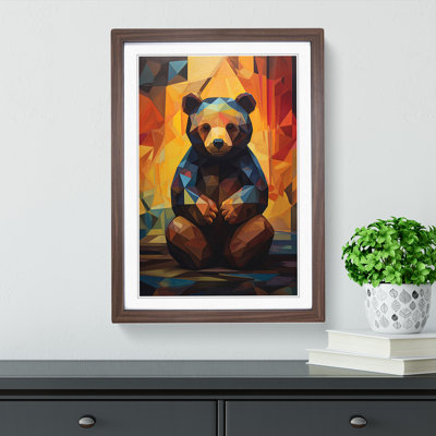 XYZ-FRM-V1223-1619 Teddy Bear Orphism - Single Picture Frame Print on Wood