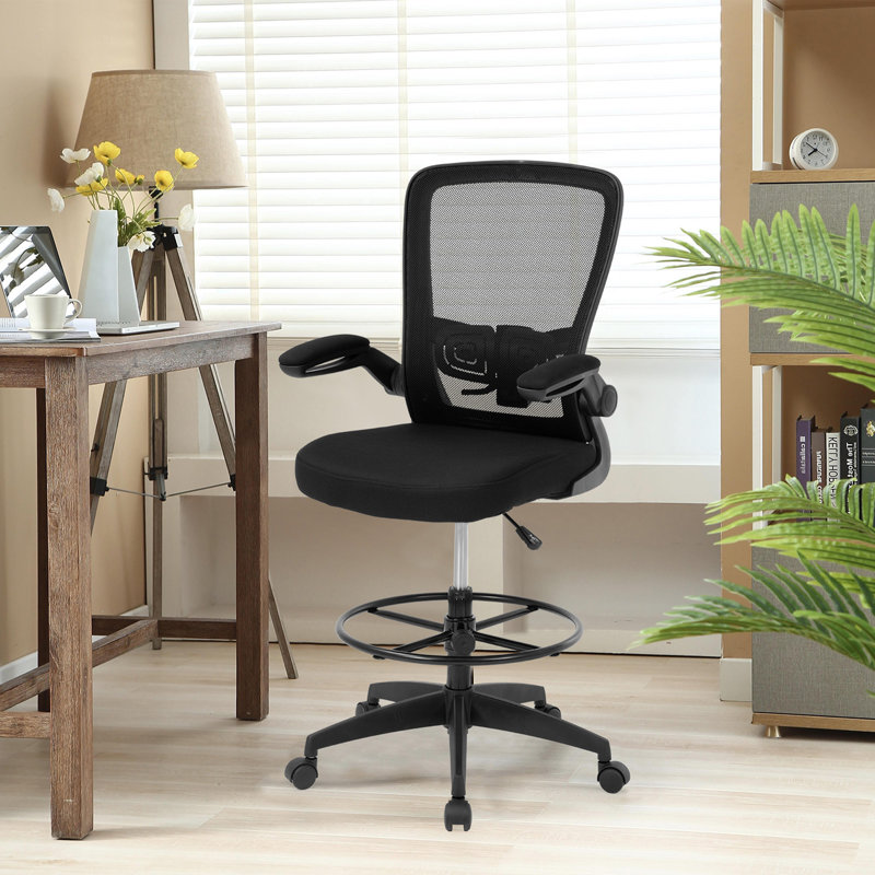 Chaise de dessinateur Mesh, Noir