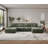 Upholstered Sectional (Green)