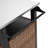 Single Door Bar Cart,Outdoor Kitchen Wicker Island Rolling Cart & Storage Cabinet, Wheels And Stainless Steel Extended Table Top, Side Handle