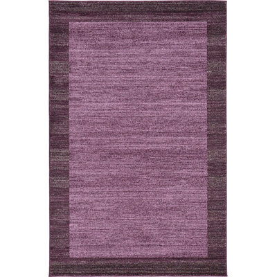 Tapis mauve à motif géométrique Desdemona