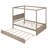 Wood Canopy Bed With Trundle Bed-430650334