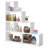 Wooden 6 Cube Ladder Bookcase 5 Tier L-Shaped Corner Bookshelf Freestanding Display Shelf