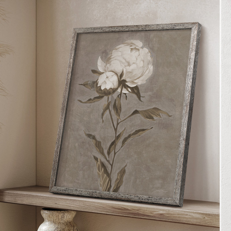 «Pretty as a Peony II», reproduction encadrée - bois massif, H 11 po x l 9 po