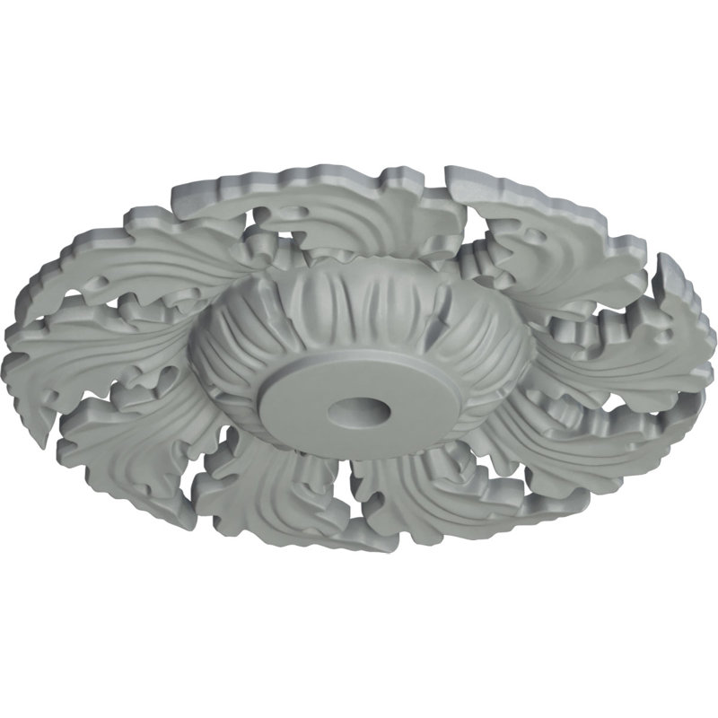 Endurathane Needham Ceiling Medallion, 14 5/8"OD x 2 1/4"P (Fits Canopies up to 4 1/4"), Factory Primed, Primed