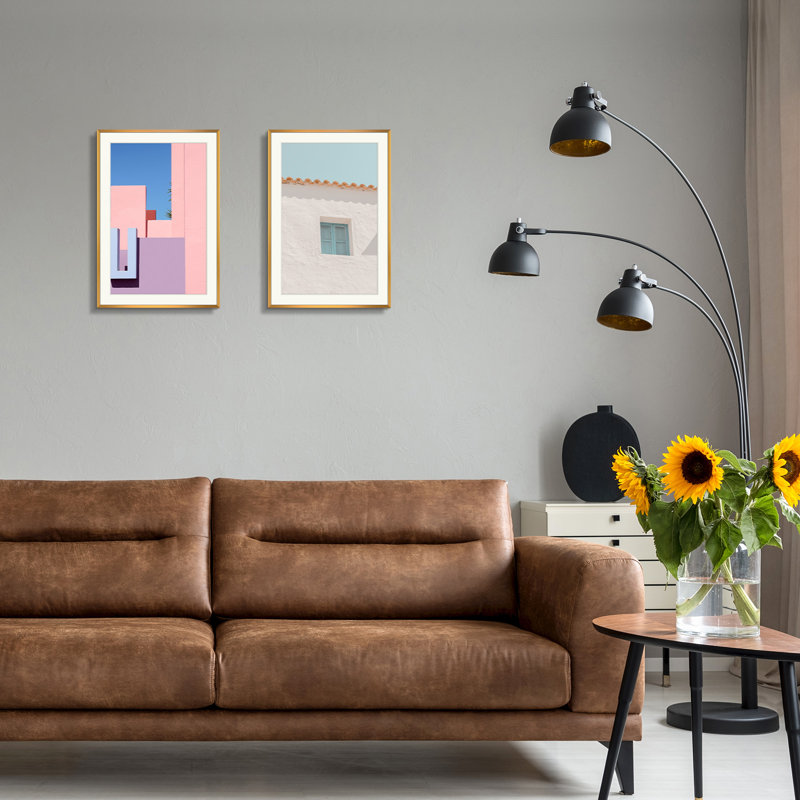 Cadre photo en métal avec passe-partout - Basics by Wayfair ™, Bronze, 13 po x 19 po emmêlé à 11 po x 17 po