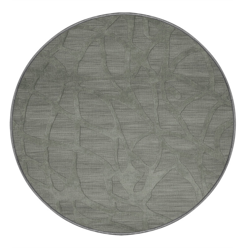 Tapis abstrait lavable à la machine, Rond 7 pi