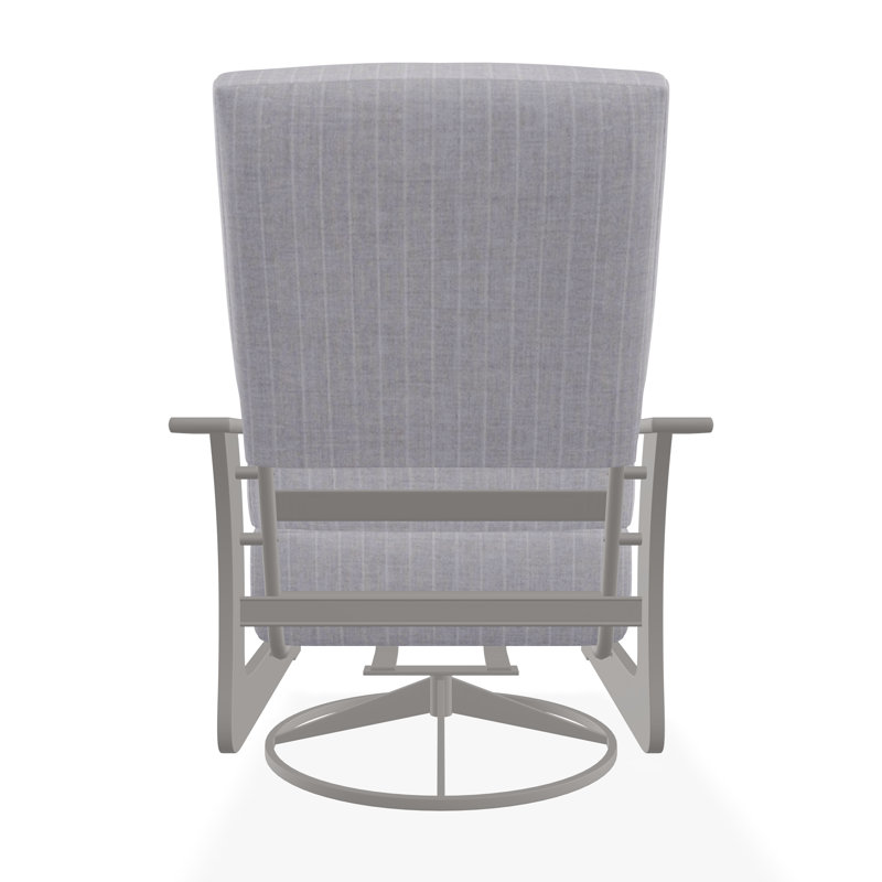 St. Catherine Marine Grade Polymer Deep Seating Cushion Swivel Rocker, Warm Gray, Dreamscape Seaglass