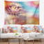Tapisserie d’arrière-plan floral lotus on abstract-28486891