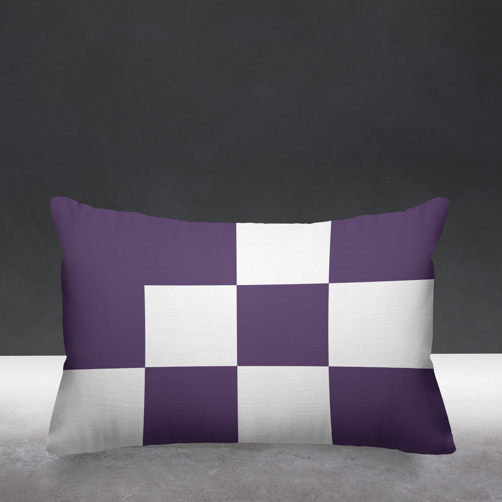 York Geometric Indoor/Outdoor Throw Pillow, Purple
