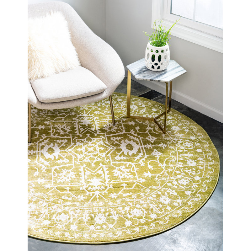 Folkeste Oriental Indoor Rug, Round 6'1"