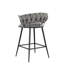 Tabouret de bar et de comptoir rembourré avec motif de tissage courbé (ensemble de 4)-1070775286-1070775283-1044043276