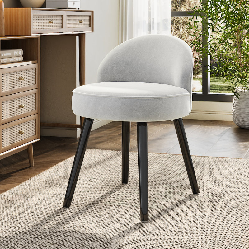 Lyndsey Accent Stool, Off-White/Black 