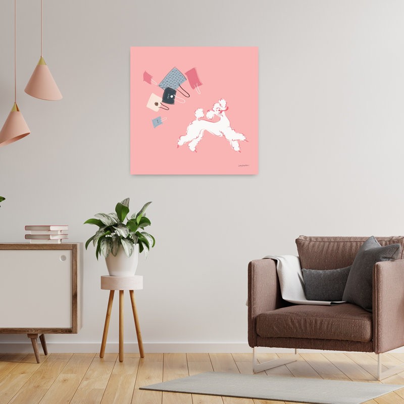Art contemporain abstrait caniche, H 24 po x l 24 po