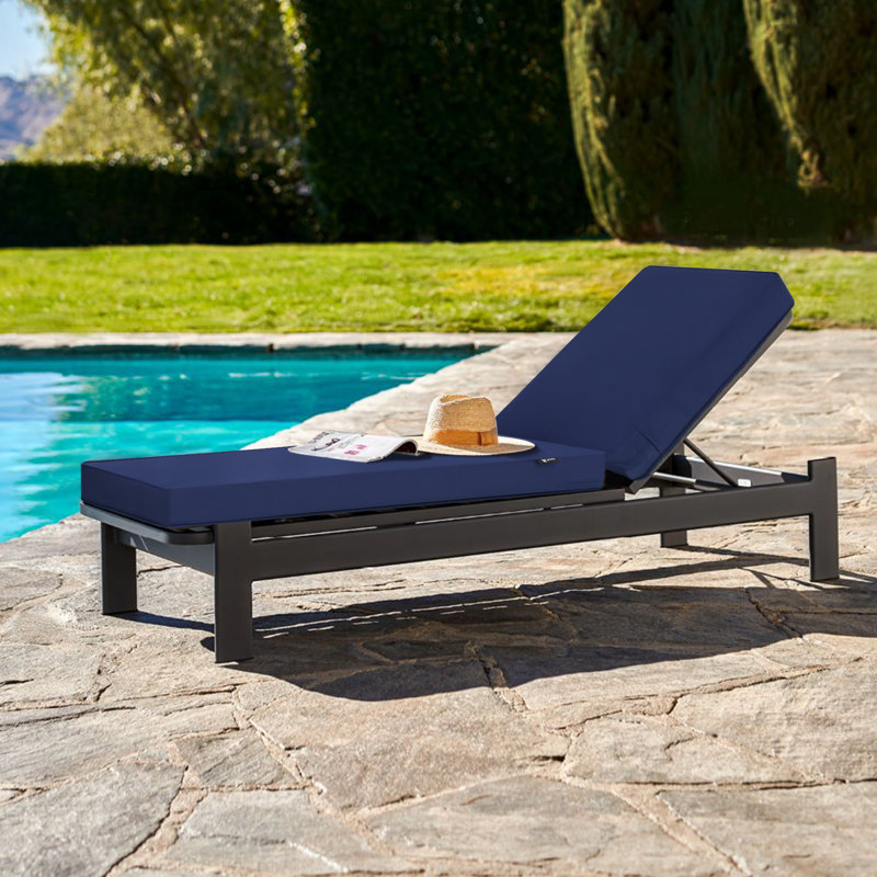 Chaise Lounge Cushions Outdoor 72 x 21 x3 Inch Waterproof & 3-Year Fade Resistant Outdoor Lounge Chair Cushions with Removable Cover for Patio Pool Lounge Chairs