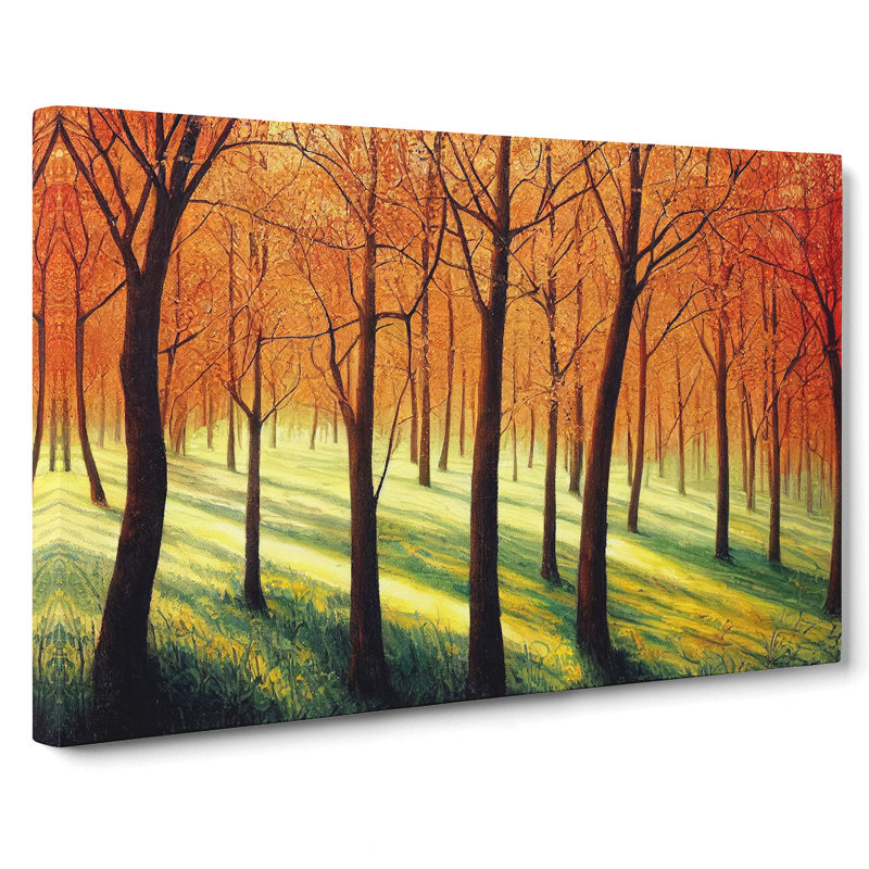Spring Forest Sunlight - Wrapped Canvas