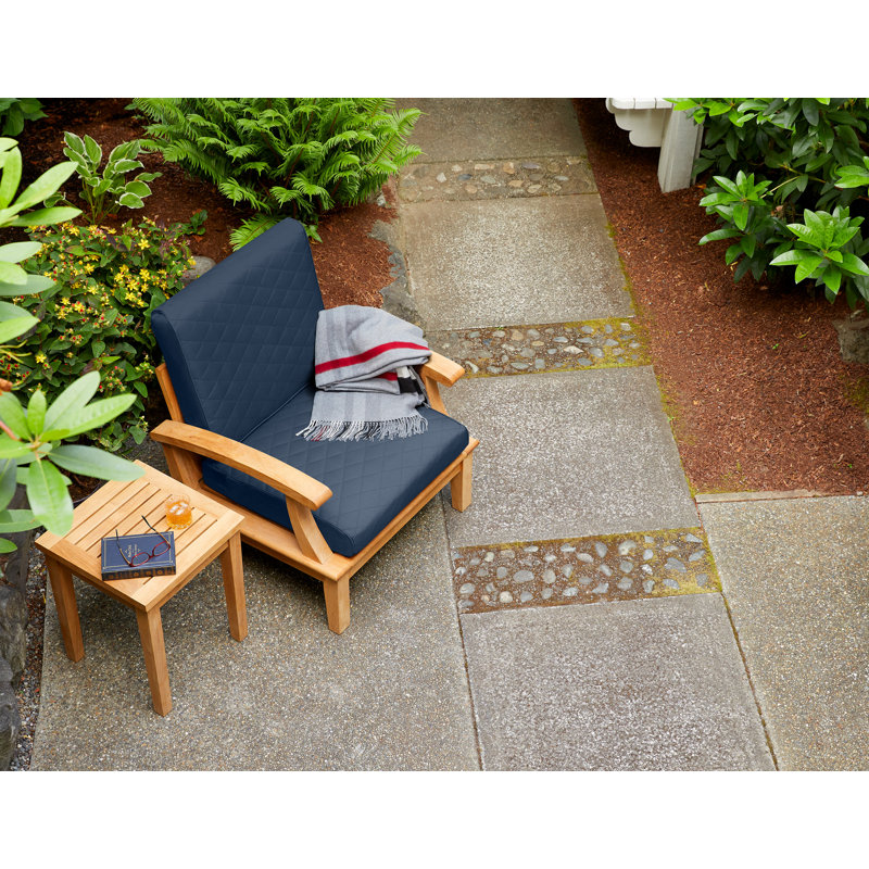 Ayvion Outdoor 4'' Lounge Chair Cushion Cover, 4" H x 21" W x 20" D, Navy