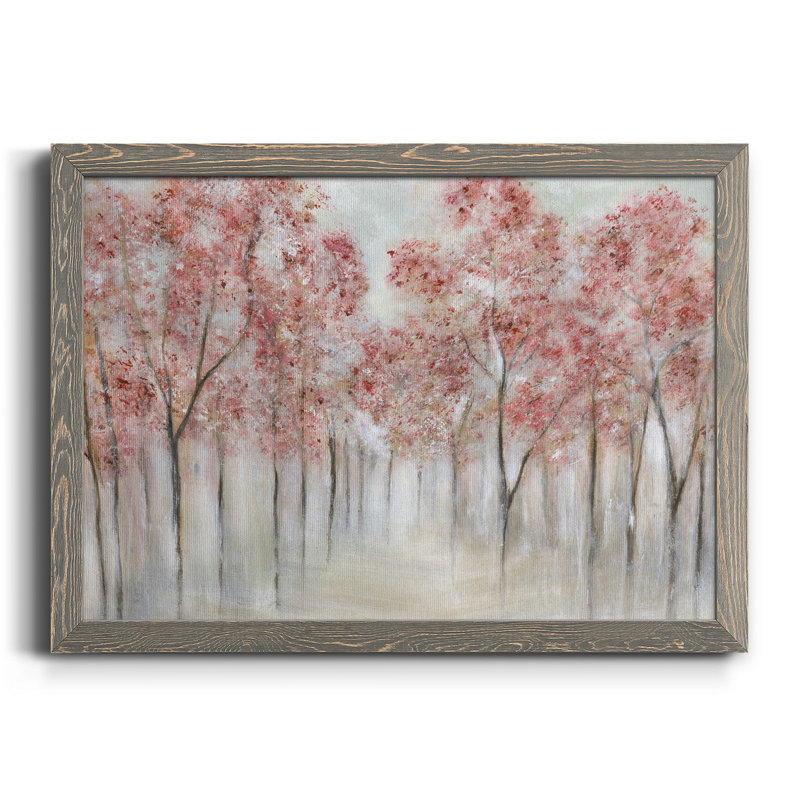 «Blush Spring», peinture sur toile encadrée, H 31,5 po x l 23,5 po x P 1,5 po, Gris