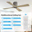 Ventilateur de plafond encastré 54 po avec pales en bois massif DC et télécommande-1328279220-1328279222-1338790561