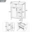 Meuble-lavabo de 24 pouces avec lavabo en céramique, 1 porte à fermeture douce et 2 tiroirs à fermeture douce-738640446