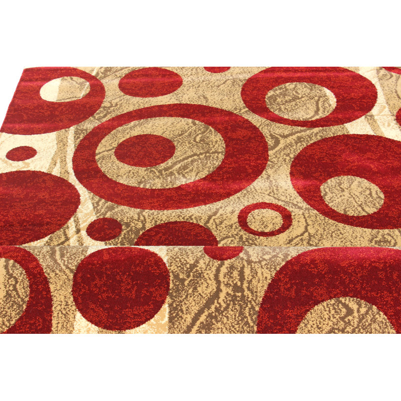Tapis rouge Jes Jes, Rectangle 5 pi 3 po x 7 pi 2 po