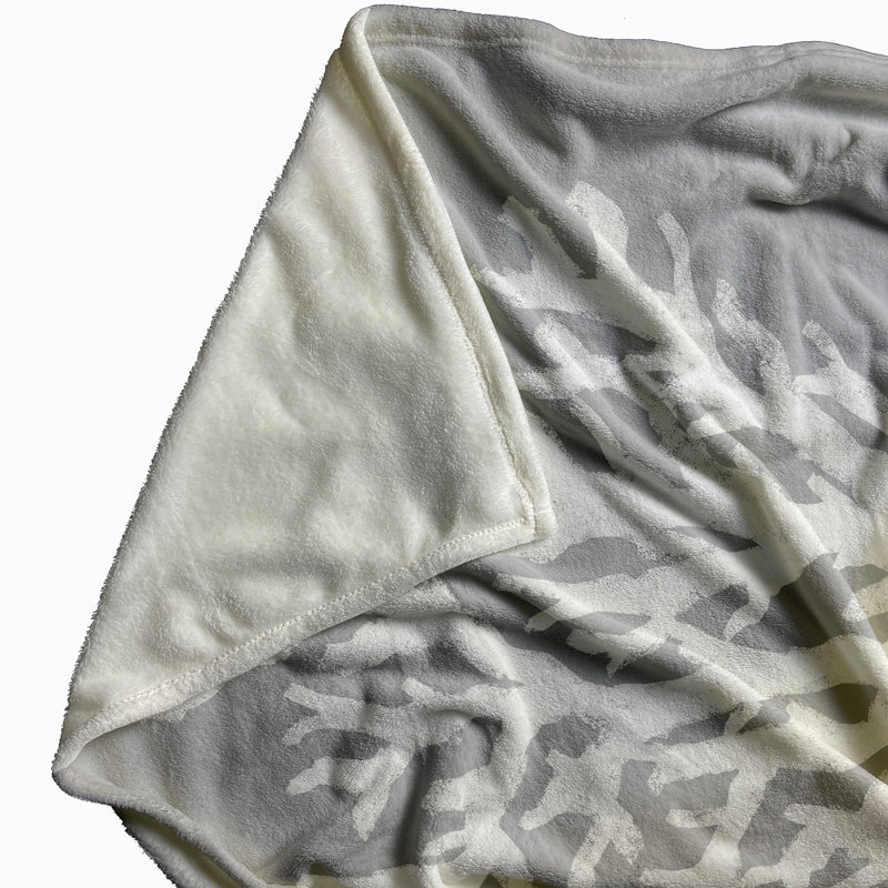 Hoskins Plain Weave / Muslin Throw Blanket, Grey