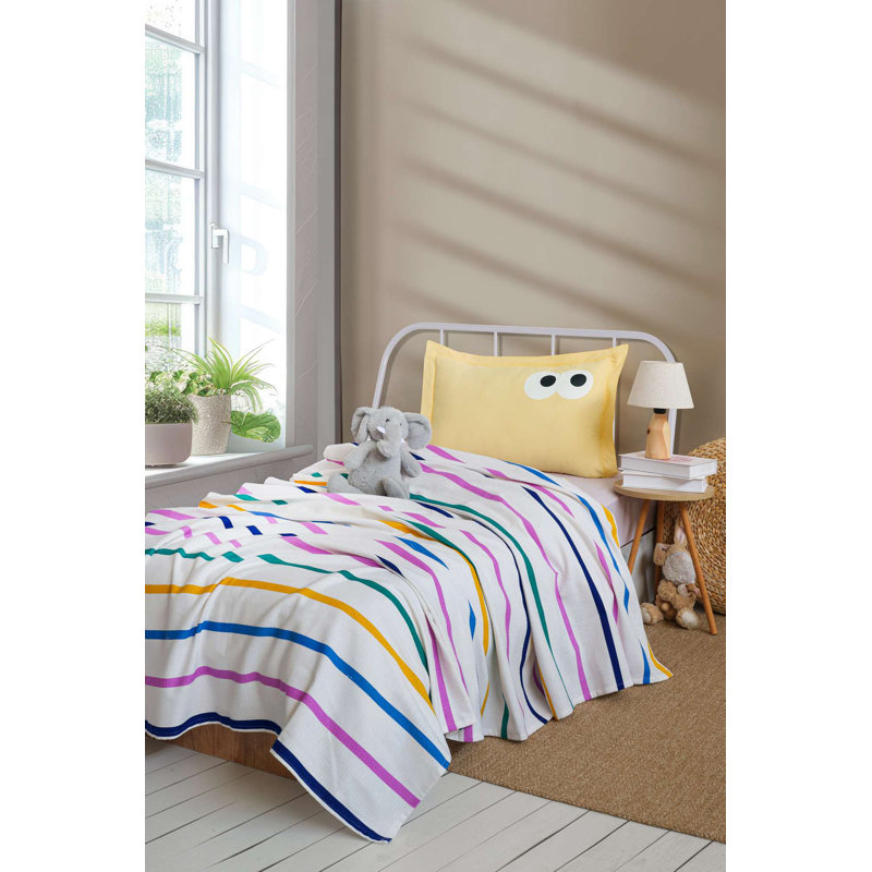 100% Cotton Single Pique Set, Yellow | Includes 63 x 93 Pique, 39 x 79 Fitted Sheet with 10 Deep Pocket, 20 x 28 Oxford Pillowcase | Machine Washable at 86°F, Soft & Durable, Perfect for Cozy Bedrooms
