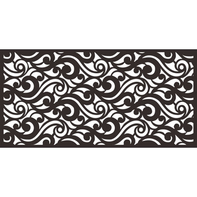 6 ft. H x 4 ft. W Laser Cut Metal Privacy Screen Fence, Decorative Outdoor Divider