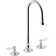 Triton Bowe 0.5 GPM Widespread Bathroom Sink Faucet with Aerated Flow, Gooseneck Spout and Lever Handles, Drain Not Included