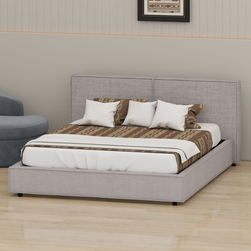 Le cadre de lit plateforme avec coutures de qualité supérieure offre un soutien ergonomique et une installation facile.