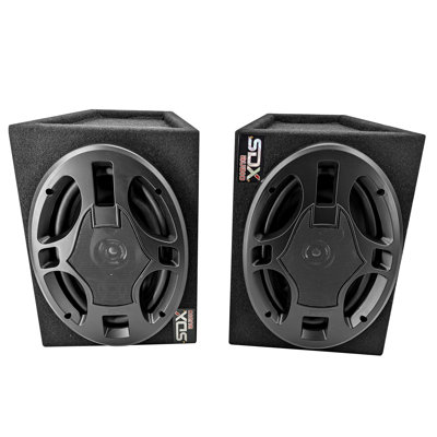 SDX Audio - Système de haut-parleurs de voiture 6 voies x 9 po avec boîtes à hayon - noir