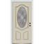 Petite porte d'entrée ovale de luxe en fibre de verre pré-suspendue 2 panneaux Grace Grace-2033027624-2033027627