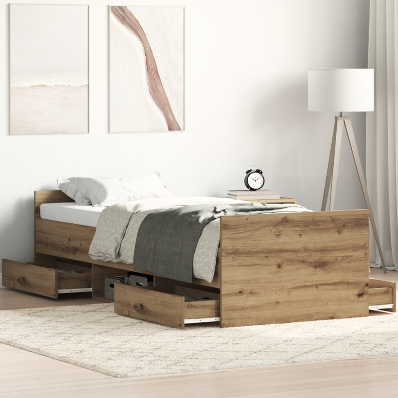 Bed, Artisan Oak, 78 x 193 cm