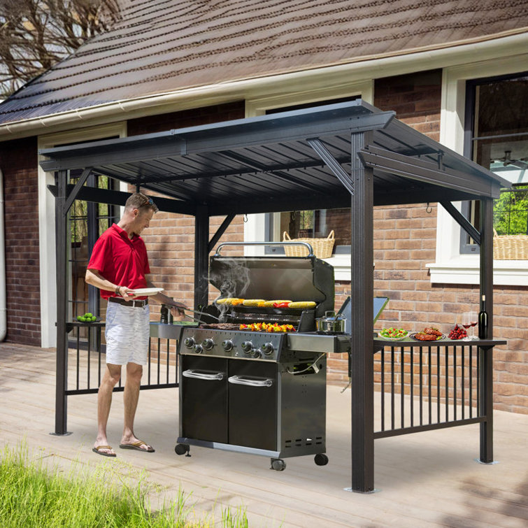 6.5 x 12 FT Hardtop Grill Gazebo