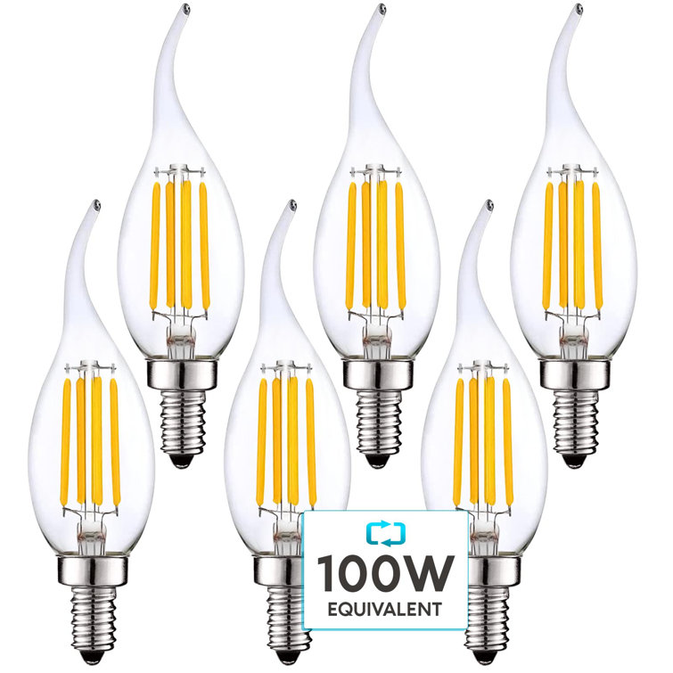 7 Watt C11 LED  Dimmable Light Bulb Base