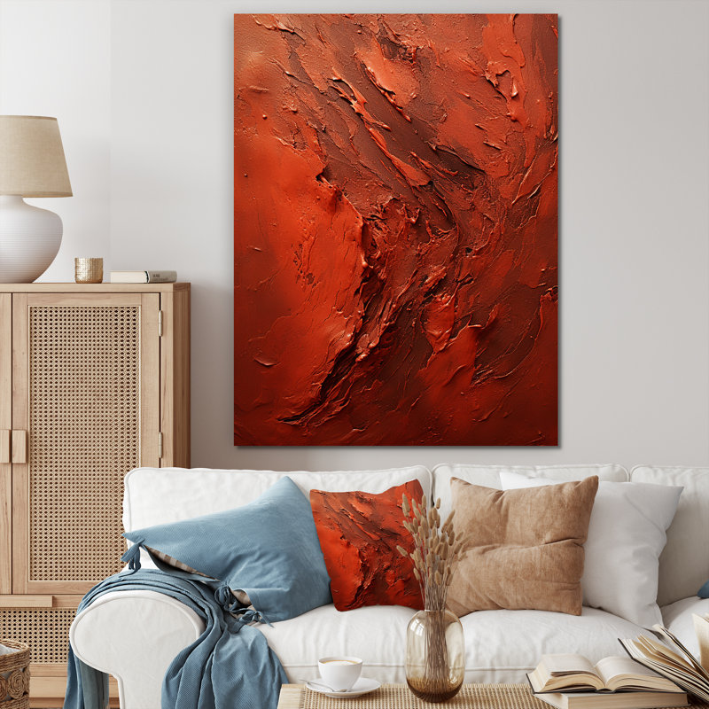 Bittersweet Brushwork I - Abstract Collages Wall Art Prints, H 32 po x l 16 po x P 1 po, Toile tendue