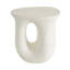 Tables de patio modernes et compactes, table d'appoint MGO 16,54 po, aspect travertin pour patio