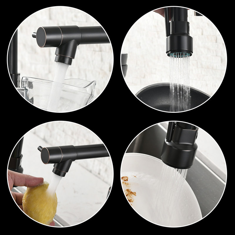 FLG Pull Down Kitchen Faucet, Oil Rubbed