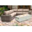 Dzheni Fully Assembled  4 Person Seating Group With Firepit And Sunbrella Cushions-1087603833