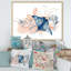 «Ray Fish in Blue with Floral Composition», reproduction sur toile-67236613-67236618