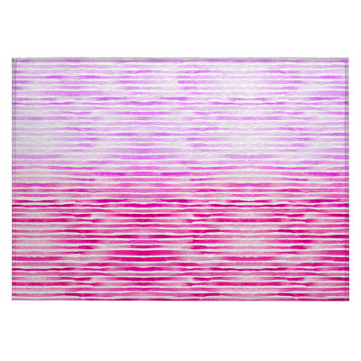 Tapis intérieur / extérieur en polyester tissé à la machine Titouan