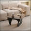 Bronte avec plateau en verre et pieds robustes-131431002