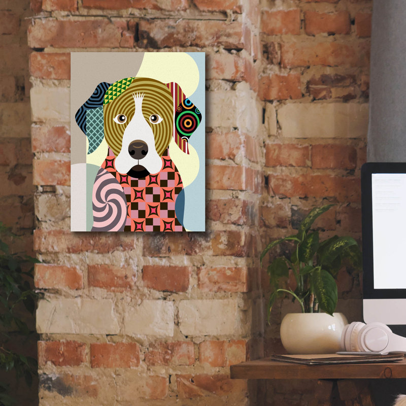 'Rottweiler' by Lanre Adefioye, Canvas Wall Art, 16" H x 12" W x 0.75" D