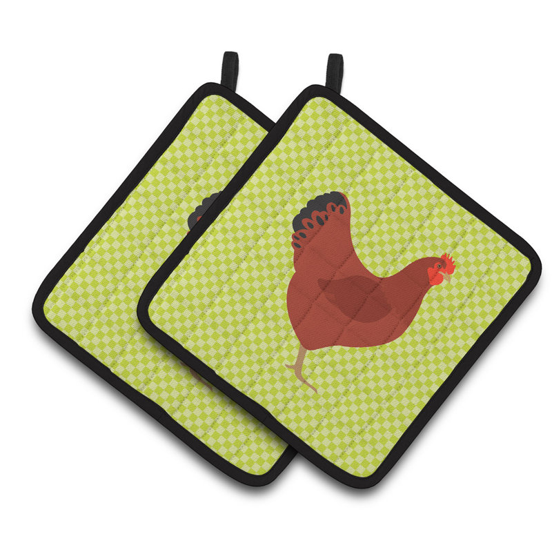Caroline's Treasures Checkered Polyester Potholder Set