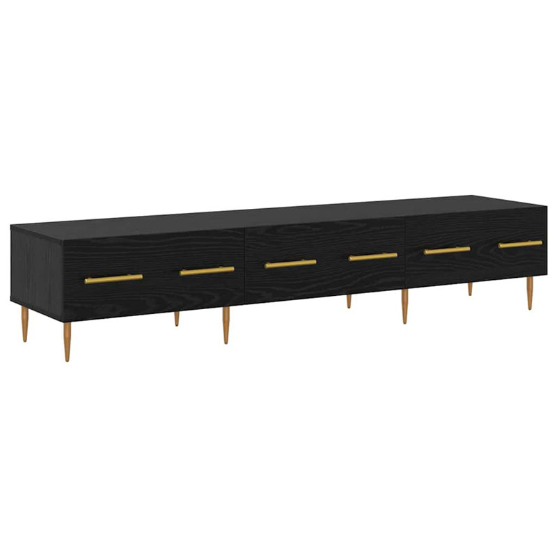 Unfinished TV Stand for TVs up to 70", Black Oak