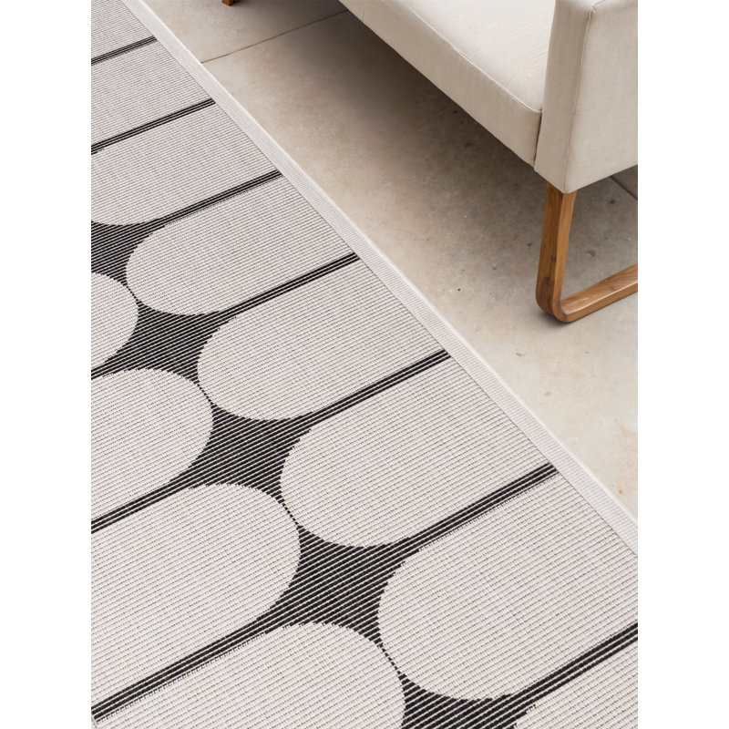 Bowen Indoor and Outdoor Rug Round by Hanse Home – Reversible Outdoor Rug, Flat Weave Weatherproof for Living Room, Balcony, Garden