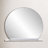 Amici Stainless Steel Round Mirror with Shelves