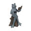 Statuette décorative de grenouille en forme de grenouille pendant la pause-café - Décoration de jardin pour les amateurs de livres - Sculpture décorative extérieure - 33 cm, vert et bronze